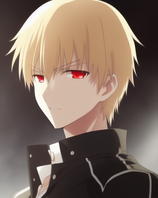 (((millitary outfit))) GILGAMESH 1boy; solo; annoyed expression; (portrait)